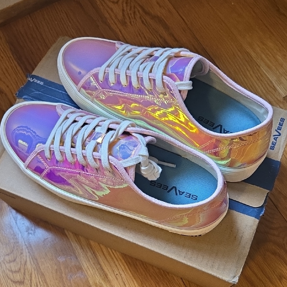 SeaVees Monterey Holographic Pink Sneakers